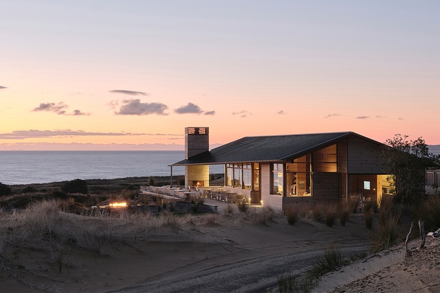 Shortlisted - Hospitality: Te Arai Links Northern Clubhouse by Cheshire Architects.