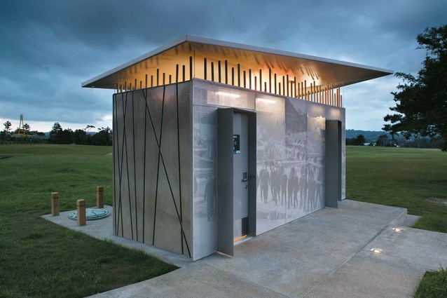 A toilet block in Hobsonville designed by Sayes. 
