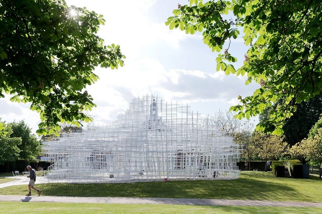 Serpentine Gallery Pavilion 2013 in London, designed by Sou Fujimoto. 