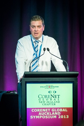 Guest speaker and Colliers International, Christchurch general manager Jonathan Lyttle.