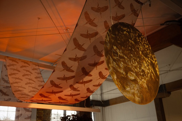 Lighting, mixed fabrics and metals combined in the event styling to create a visceral experience. 