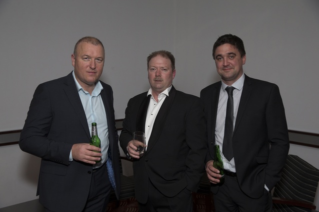 Mark Leech: area manager, Bryce Marx: area manager, and Sean Garde: chief quantity surveyor. All from Fletcher Construction B & I Auckland