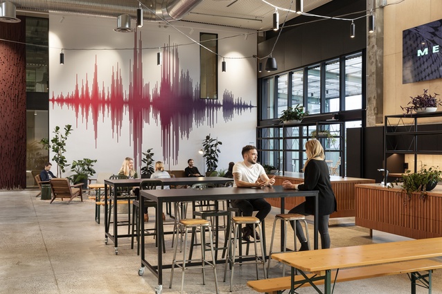 A transformed 1970’s storage warehouse supports 16 studios, 400+ employees and state-of-the-art technical broadcast infrastructure for MediaWorks, a recent workplace design from Warren and Mahoney.
