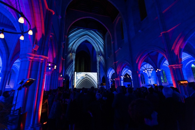 Motion graphics and visual effects at St-Matthew-in-the-city for the 2015 Interior Awards by Mulk.