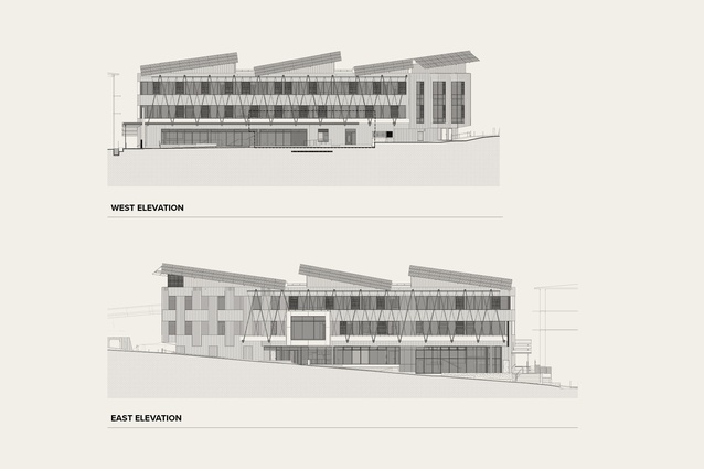 West and east elevations.