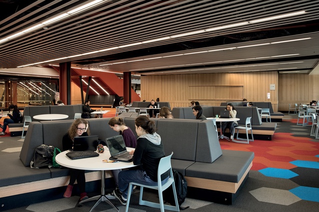 Casual spaces enable cross-fertilising encounters between staff and students from different disciplines.