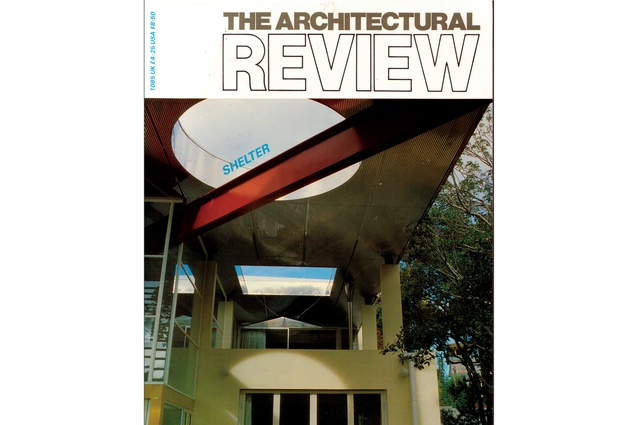 Gibbs House, Judges Bay, Auckland, on the cover of The Architectural Review, July 1987.