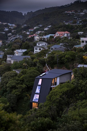 The 45 Degree House, Wellington by bbc architects. Featured on the television show <em>Grand Designs</em> in 2015.