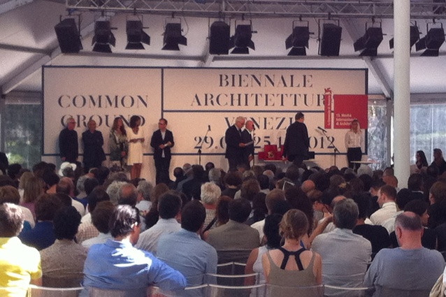 The awards ceremony at Giardini.