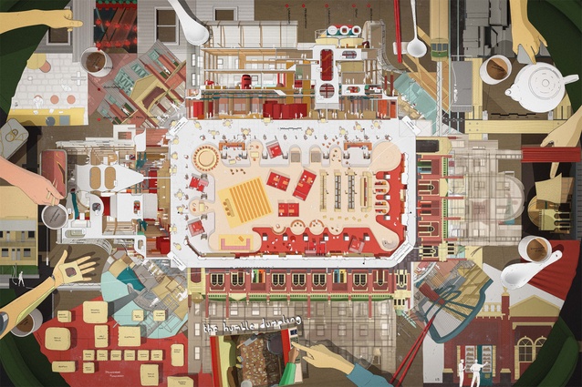 Architecture Drawing Prize hybrid winner and overall winner ‘Fitzroy Food Institute’.