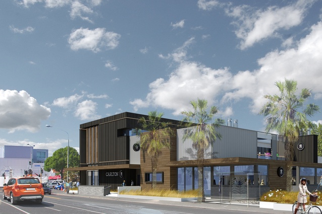 The new-look building at Carlton Corner will house a pub, restaurant and office space.