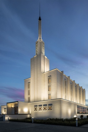 The Hamilton New Zealand Temple of the Church of Jesus Christ of Latter-day Saints.
