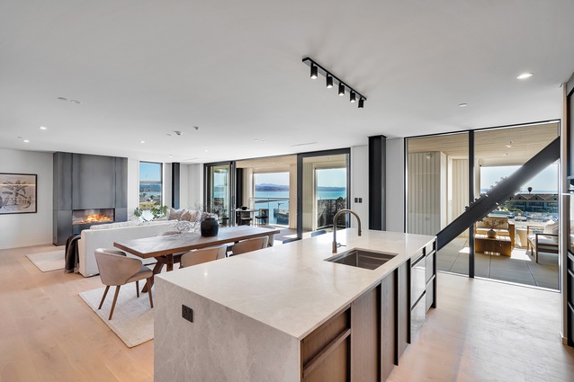 Exposed steel structures are celebrated features throughout the apartments. Image: Sotheby’s.