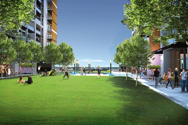 Considerable landscaping will provide green spaces for tenants. 