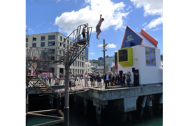 Taranaki Jump Platform, a project that "illustrates well that design does not have to stifle public spontaneity and can, in fact, facilitate it".