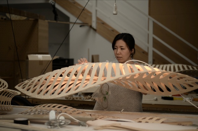 Lighting designer Makiko Smith was responsible for the design and prototyping of the Navicula light.