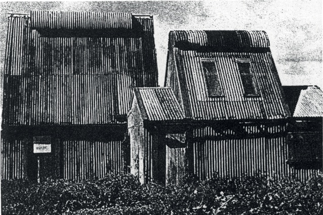 The inspiration for the house came from this image of an old chemical store constructed out of corrugated iron.
