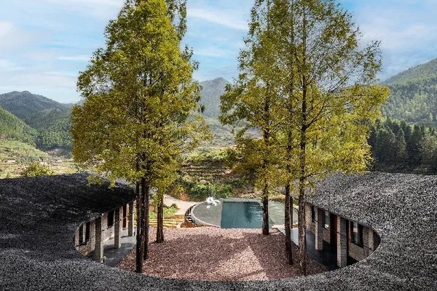 Mount Wuyi, Fujian, with crushed granite roof. Atelier Global Limited