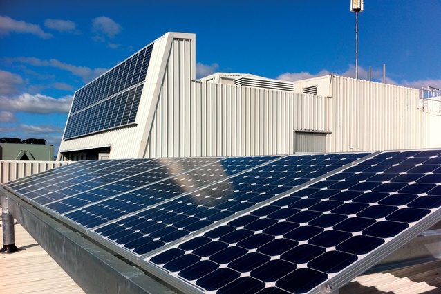 Not only does this system at the University of Waikato generate power; it was also designed to allow for a comparison of the yield of four different brands of solar modules. 