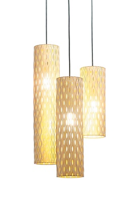 Metcalfe's hanging Punga Lights come in three different sizes and two finishes.