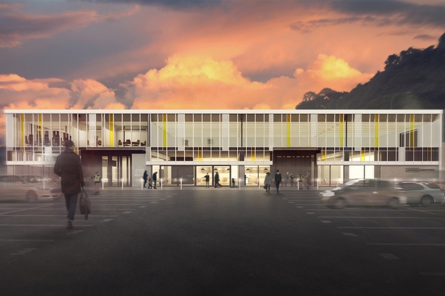 Visualisation for the ARISE Centre, Lower Hutt by bbc architects. 2015.