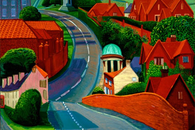 The Road to York through Sledmere, by David Hockney, 1997.
