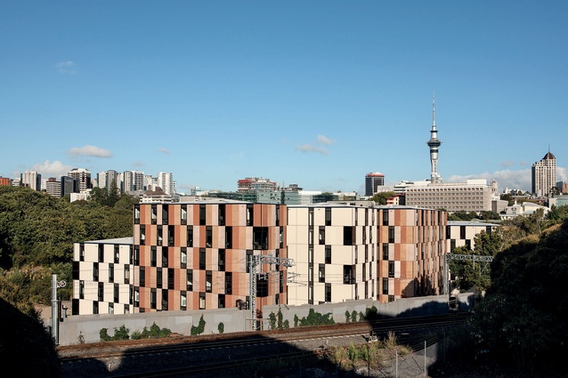 Carlaw Park Student Village is located adjacent to Auckland Domain and consists of four buildings of varying height, ranging from four to seven storeys.  