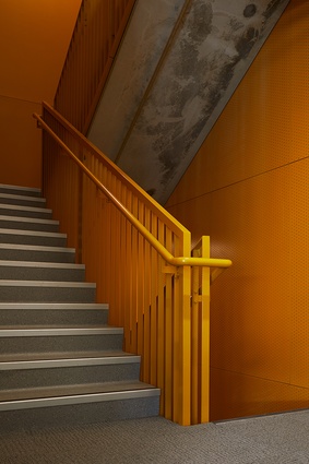 Stairs are located prominently next to the lifts 
to encourage walking.