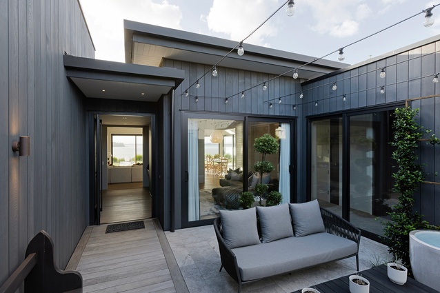 Gudsell Designer Homes, Winner of the New Home $1.5 million - $2 million category, Outdoor Living Excellence Award, Gerrand Flooring Lifestyle Award, and a Gold Award, for a home in Matua, Tauranga.