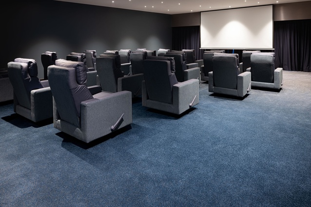 The ‘Drive In Cinema’ features a gradient, deep-toned GH Commercial carpet.
