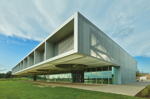 Marlon Blackwell Architects’ Shelby Farms Park Visitor Center, Memphis, Tennessee, is a carapace out in the Freeway City.