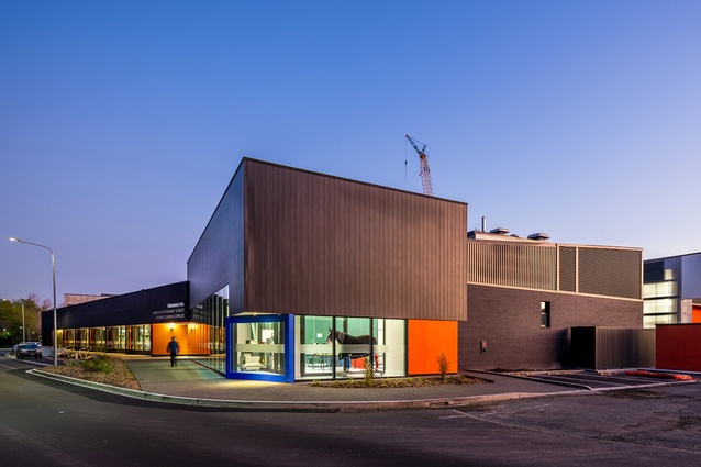 Tāwharau Ora - Student Learning Complex by Lab-works Architecture in association with CCM Architects, winner of the Resene Total Colour Education Colour Maestro Award.