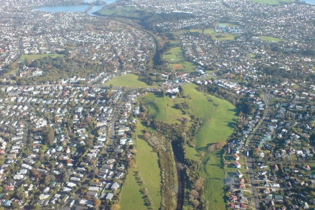 Aerial view of St Johns and inner-east suburbs of Auckland, 2008.