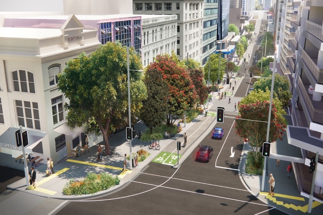 Te Hā Noa from above showing mixed use transport routes.