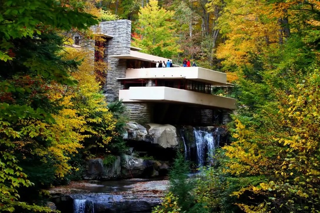 The New Zealand Institute of Architects published a book of 10 commended essays about architecture. An essay by Anna Blair is included about a trip to the Frank Lloyd Wright house, Fallingwater, pictured here.
