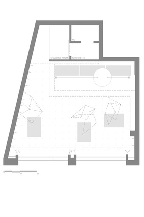 Floor plan of the starch boutique.