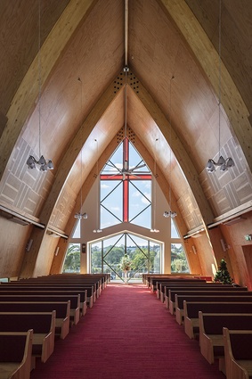 Tuvalu Christian Church by South Pacific Architecture, shortlisted in the WAF Completed Buildings: Religion category.