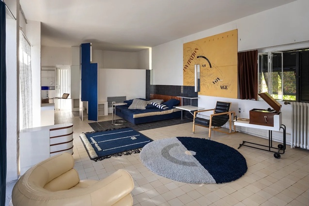 An interior space in the Villa E-1027 by Eileen Gray.