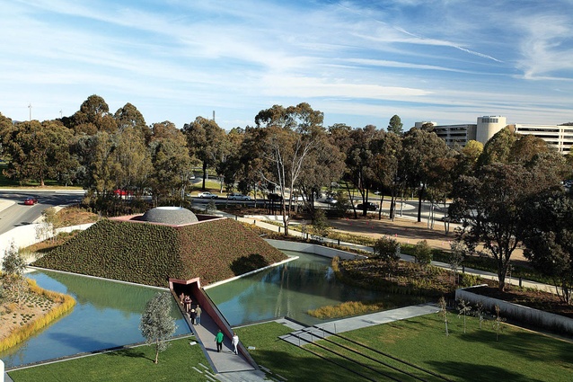 The AILA award-winning Australian Garden and New Entry at the National Gallery of Australia, by McGregor Coxall.