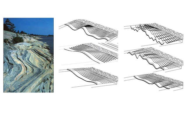 The wavedeck form was inspired by the sinuous contours of Ontario's shorelines.