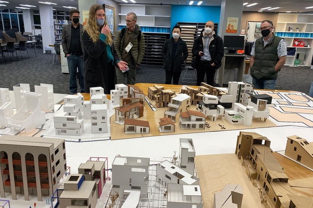 Samantha Wallace presented her design and research findings at a public floor talk event on a weekday evening.
