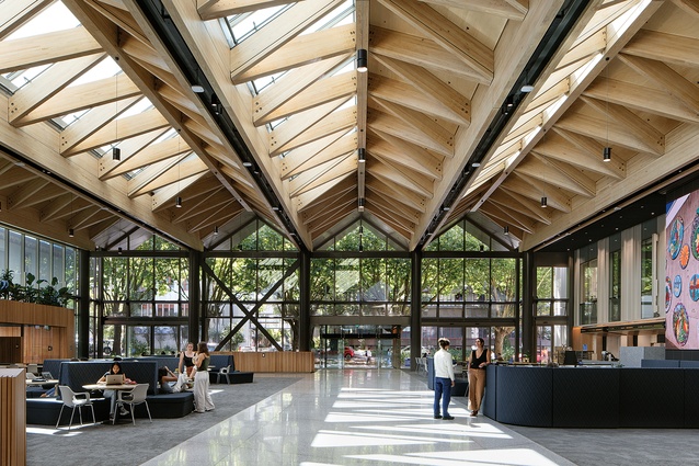 Inside the atrium.