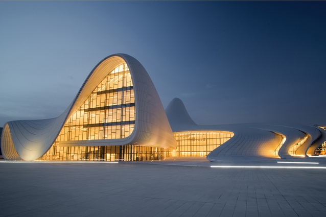 WAF Completed Buildings: Culture category finalist - Heydar Aaliyev Centre in Azerbaijan by Zaha Hadid Architects.