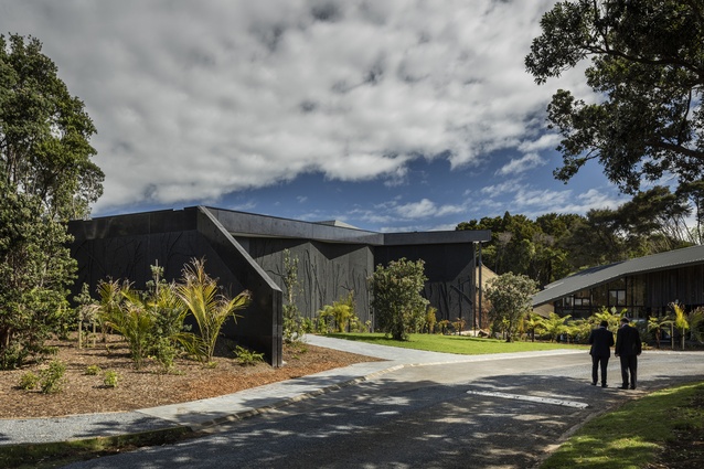 Located within the lush Waitangi grounds, the museum is designed to eventually become part of the landscape.