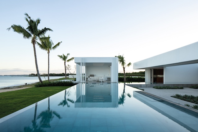 With its infinity edges, the pool reflects the view of the islands over the water and, in certain lights, melts into the sea.