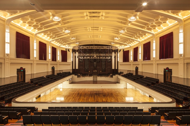 Joint Winner of Commercial Interior Architectural Design Award: Dunedin Town Hall by Julian O'Sullivan of Opus Architecture.