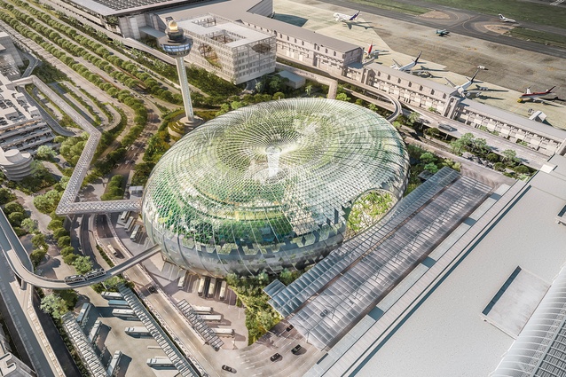 Safdie Architects’ proposed new design for Jewel Changi Airport, based on a torus.