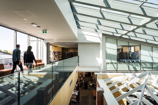 Circulation creates an opportunity to connect visually to the retained Pioneer Hall below.