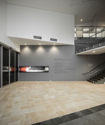 The foyer is large and welcoming; a type of transition space.
