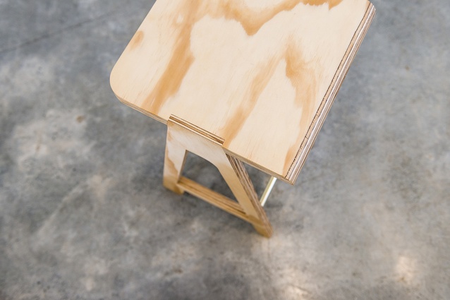 The Paddle Stool, conceived at an ĀKAU workshop where youth designers were asked to develop conceptual ideas based on the traditional waka.